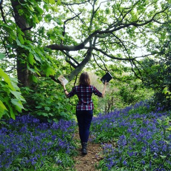 walking in bluebells